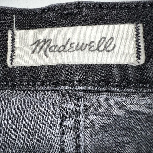 Madewell Washed Black 10” High Rise Raw Hem Skinny Jeans Sz 29T - Picture 6 of 15
